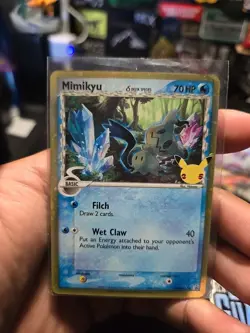 Pokemon Mimikyu Delta Species Promo Holo SWSH136 Celebrations Anniversary Stamp - Image 1