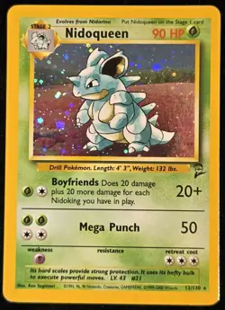 Nidoqueen 12/130 Base Set 2 Holo Rare Pokemon - MP - Image 1