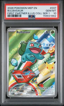 Charmander 038 + Squirtle 039 + Bulbasaur 037 - Pokemon First Partner PSA 10 #20 - Image 5