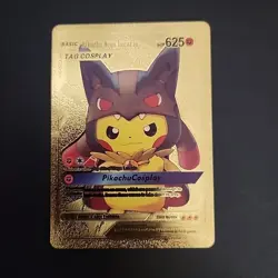 Pokemon TCG - Pikachu Mega Lucario Tag Cosplay Gold Foil - Fan Art 009 - Image 1