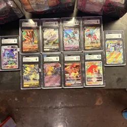 Pokemon TCG Lot of 10 CGC Slabs + Vintage Mystery Gift! 🎁 Arceus Promo Mimikyu - Image 1