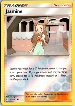 Jasmine 145/181 UC Team Up Pokemon Reverse Holo NM/M - Image 1