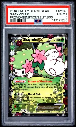 2016 Pokemon Black Star Promo Shaymin EX XY148 FRESH GRADED PSA 6 EXCELLENT MINT - Image 1