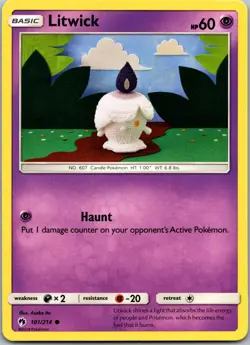 POKEMON LITWICK 101/214 COMMON LOST THUNDER NM/M - Image 1