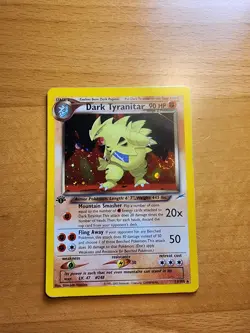 Dark Tyranitar - 11/105 - Pokemon Neo Destiny 1st Edition Holo Rare MP - Image 1