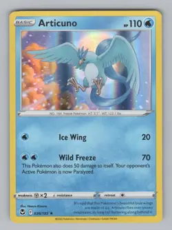 Articuno 036/195 Holo Rare Silver Tempest Pokemon NM - Image 1