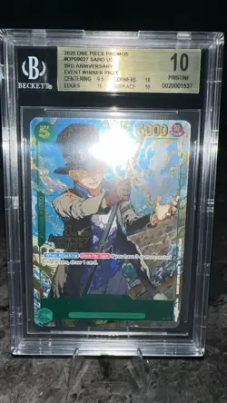 2025 ONE PIECE PROMOS 3RD ANNIVERSARY EVENT WINNER PRIZE SABO UC BGS 10 - Image 1