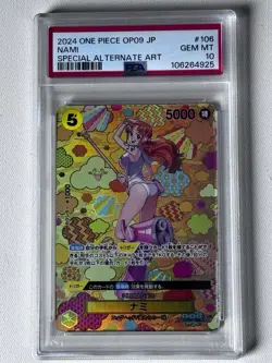 PSA 10 Nami OP08-106 SP Alt Art One Piece Card Japanese New Emperor - Image 1