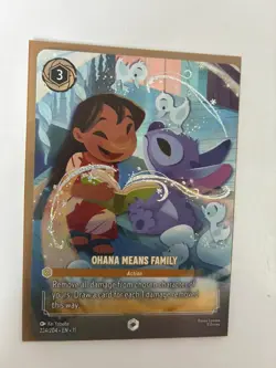 Ohana Means Family Enchanted 222/204 Disney Lorcana Pack Fresh Never Played - Image 1
