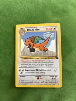 Pokemon The First Movie promo card - Dragonite - #5 WoTC Black Star Promo DMG - Image 1