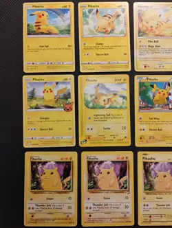 Pikachu Mixed Pokemon 15 Card Lot No Duplicates LP/MP Non Holo Vintage - Image 2