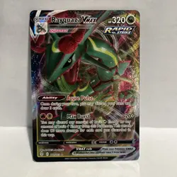 Pokemon TCG Rayquaza VMAX Holo Ultra Rare Card Evolving Skies 111/203 - Image 1