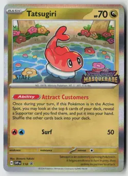 Tatsugiri - (Prerelease) [Staff] 118 - SV: Promo Cards Holofoil - PTCG - Image 1