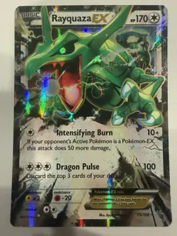Pokemon Rayquaza EX 75/108 Ultra Rare Holo Roaring Skies 170 HP Card English - Image 1