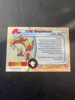 Pokemon Card #78 2000 Topps Tv Rapidash Holo Foil - Image 3