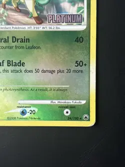 PokÃ©mon TCG Leafeon 24/100 Reverse Holo Majestic Dawn Platinum Stamped Card LP - Image 4