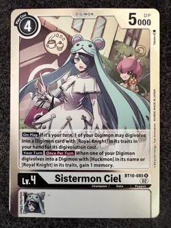 Digimon Card Game Sistermon Ciel BT10-085 Rare NM - Image 1