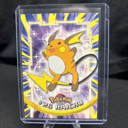 1999 Topps TV Animation Edition Raichu Pokemon Card #26 Non-Holo Blue Label - Image 1