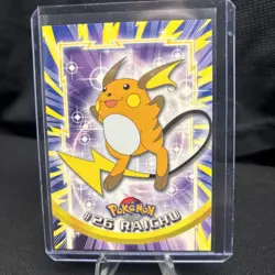 1999 Topps TV Animation Edition Raichu Pokemon Card #26 Non-Holo Blue Label - Image 2