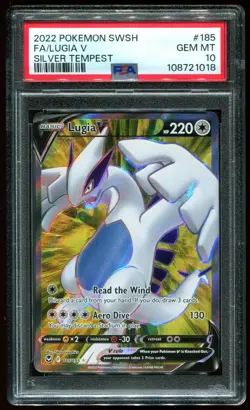 PSA 10 Lugia V Full Art Silver Tempest 2022 Pokemon Card #185 - Image 1