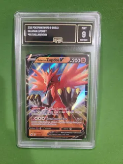 GMA 9 Galarian Zapdos V Sword & Shield Chilling Reign #080/198 2021 Pokemon Card - Image 1