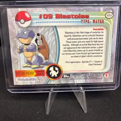 1999 Topps BLASTOISE TV Animation Edition Card #09 Pokemon TCG Black Logo - Image 3