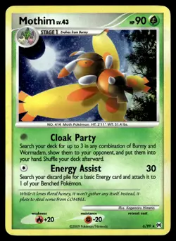 Mothim 6/99 Arceus Rare Holo Pokemon - Image 1