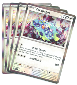 x4 Terapagos - 161/191 - Holo Rare - Surging Sparks - Pokemon - Image 1
