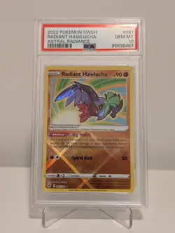 2022 POKEMON SWORD & SHIELD ASTRAL RADIANCE #081/189 RADIANT HAWLUCHA PSA 10 - Image 1