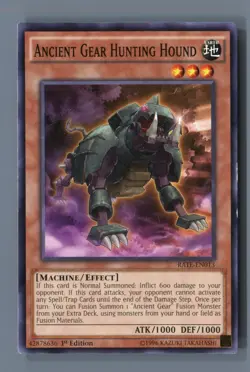 Ancient Gear Hunting Hound RATE-EN013 Raging Tempest Yu-Gi-Oh 1st Edition LP - Image 1