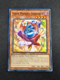 Yugioh - Toon Masked Sorcerer LDS1-EN058 1st Common NM - Image 1