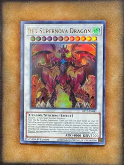 Yugioh Red Supernova Dragon GFTP-EN045 Ultra Rare 1st Ed NM - Image 1