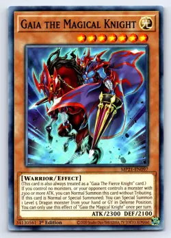 Gaia the Magical Knight Super Rare Rise of the Duelist ROTD-EN001 LP - Image 1
