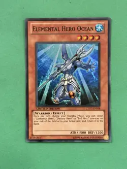 2010 Yu-Gi-Oh! Elemental HERO Ocean CT07-EN018 Super Rare NRMT - Image 1