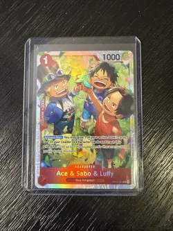 Ace & Sabo & Luffy OP13-007 - One Piece TCG English - SR Foil NM Near-Mint - Image 1