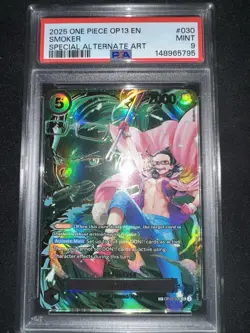 PSA - 9 One Piece OP13-Carrying on His Will - Smoker OP10-030 SP Alt Art - Mint - Image 1