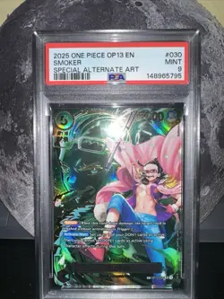 PSA - 9 One Piece OP13-Carrying on His Will - Smoker OP10-030 SP Alt Art - Mint - Image 2