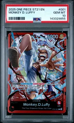 Monkey D Luffy PSA 10 GEM One Piece EX Gear 5 Leader Alt Art ST21 001 ALTERNATE⚓ - Image 1