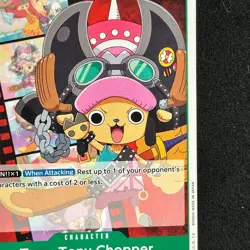 Tony Tony.Chopper op02-034 UC, (manga art by Eiichiro Oda) One Piece card, 1st e - Image 2