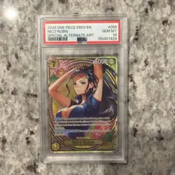PSA 10 Nico Robin SP EB03-055 Special Alternate Art One Piece Card Game Gem Mint - Image 1