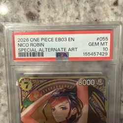 PSA 10 Nico Robin SP EB03-055 Special Alternate Art One Piece Card Game Gem Mint - Image 2