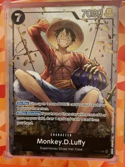 Bandai One Piece Card Game Monkey.D.Luffy P-075 Character Foil English -Promo - Image 1