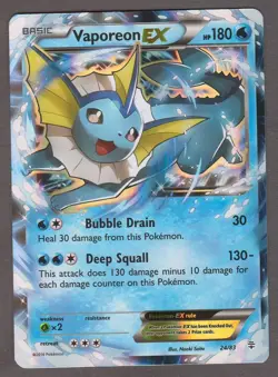 Vaporeon EX 24/83 Generations 2016 Ultra Rare Pokemon Card NM - Image 1