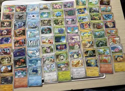 73 Cute Pokemon TCG Card Lot – Eevee, Snorlax, Raichu, Shaymin Vulpix & More - Image 1