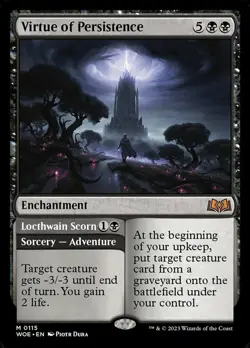 Virtue of Persistence // Locthwain Scorn - Foil NM, English MTG Wilds of Eldrain - Image 1