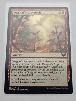 Mtg - Dragon's Approach (Foil) - Strixhaven: School of Mages - Common - #97 - NM - Image 1