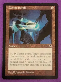 MTG Magic The Gathering - Cursed Scroll - Tempest NM (Near Mint) - Image 1