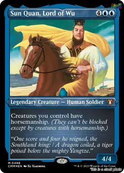 Sun Quan, Lord of Wu (Foil Etched) [CMM - 498] - NM [Foil] TCG MTG - Image 1