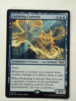 MTG Enduring Curiosity 0051 Reg Duskmourn: House of Horror NM DSK - Image 1