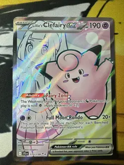 Lillie's Clefairy ex 173/159 Ultra Rare Full Art Pokemon SV09 Journey Together - Image 1